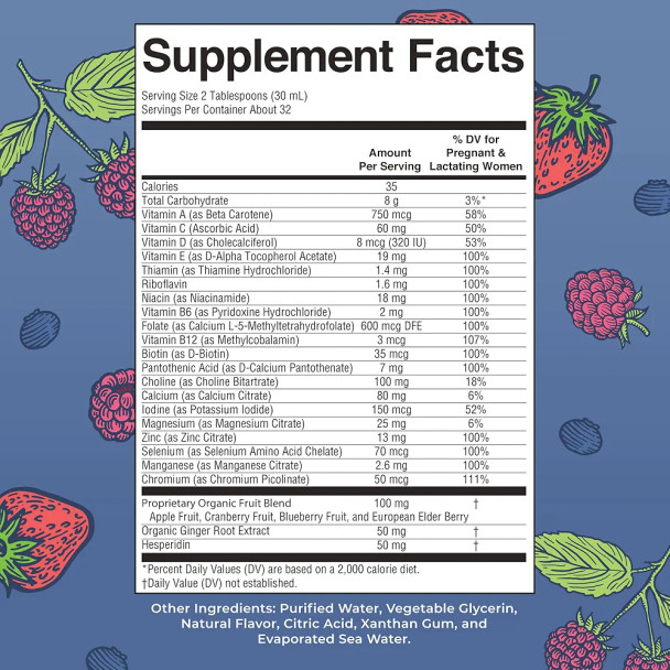 MaryRuth Organics Prenatal & Postnatal Liquid Multivitamin (32 oz)
