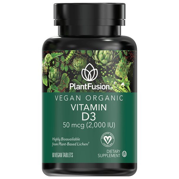 Plantfusion Vegan Organic Vitamin D3 60 Vegan Tablets