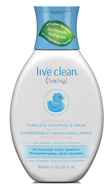 Live Clean Baby Shampoo  Wash Tearless 10 Ounce 295ml