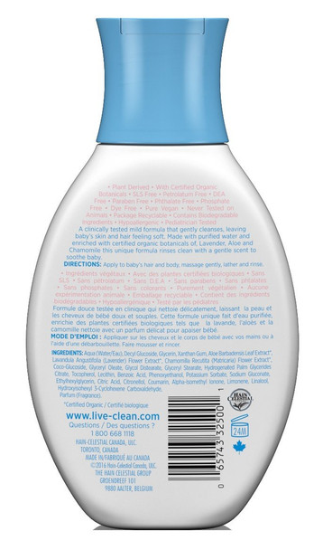 Live Clean Baby Shampoo  Wash Tearless 10 Ounce 295ml