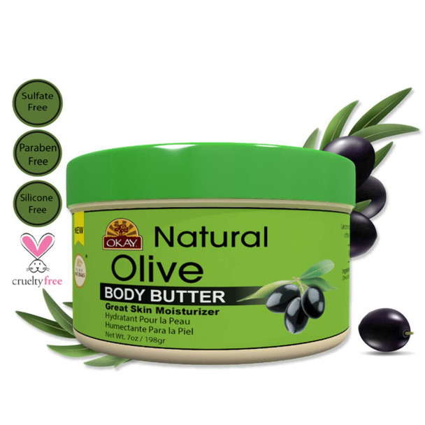 Okay Olive Butter For Skin Hair Restores Moisture to Dry Damaged Skin Heals Nourishes Conditions Hair 100 Natural OKAYOLIVEB7 7 Ounce