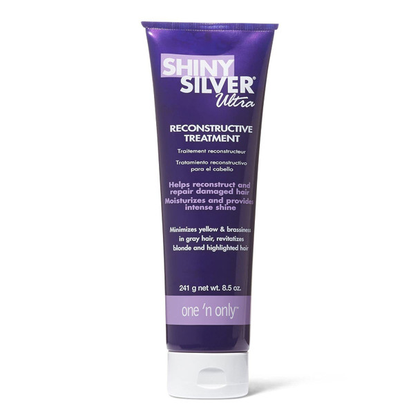 One n Only Shiny Silver Ultra Reconstructive Treatment Helps Reconstruct and Repair Damaged Hair Moisturizes and Provides Intense Shine Revitalizes Blonde and Highlighted Hair 8.5 Ounces