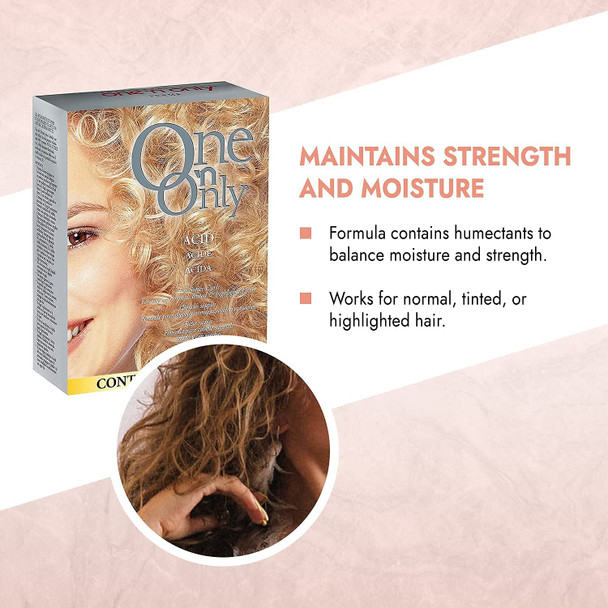 one n only Acid Perm with Argan Oil for Smooth Shiny and Softer Hair Curls Use on Normal Tinted and Highlighted Hair Controlled Processing Through Natural Body Heat