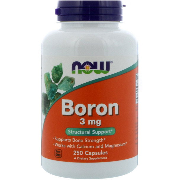 Now Foods, Boron, 3 mg, 250 Capsules