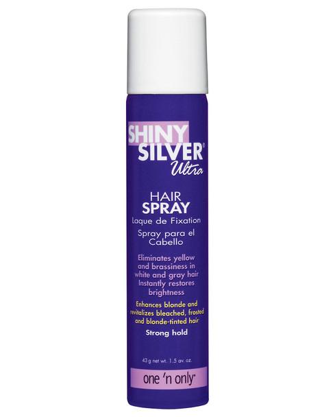 One n Only Shiny Silver Hairspray Strong Hold and FastDrying Helps Protect Repair and Condition Hair Provides Humidity Resistance and Frizz Control 1.5 Ounces