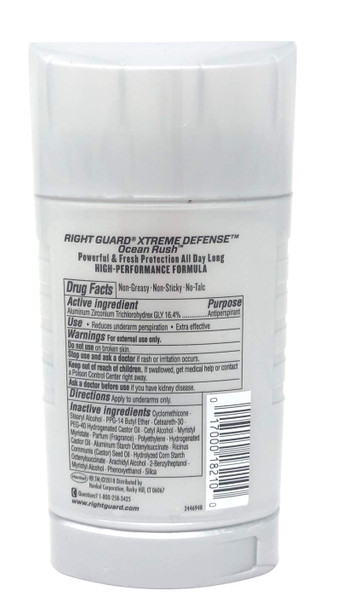 Right Guard XTreme Defense Invisible Solid Antiperspirant/Deodorant Ocean Rush 2.6 oz Pack of 3