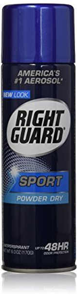 Right Guard Aerosol Sport Powder Dry Antiperspirant 6 oz