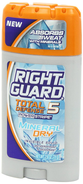 Right Guard Total Defense 5 Mineral Dry Invisible Solid 2.6 oz