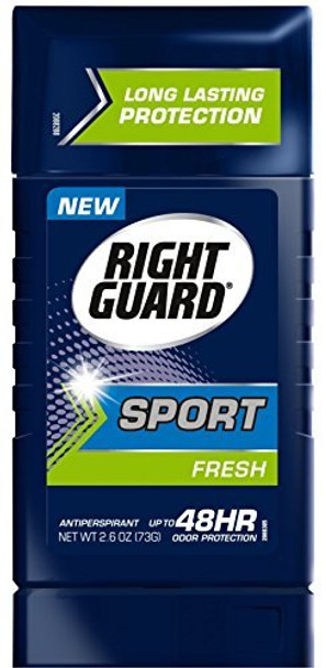 Right Guard Sport Antiperspirant Up To 48HR Fresh 2.6 Oz Pack of 6