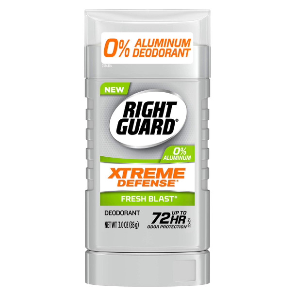 Right Guard Xtreme Defense AluminumFree Deodorant Fresh Blast 3 oz
