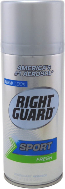 Right Guard Sport 8.5 Ounce Fresh Can Aerosol 251ml 3 Pack