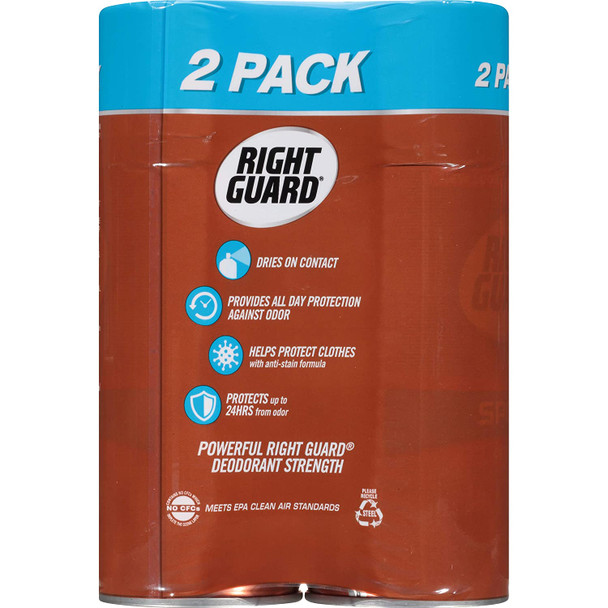 Right Guard Sport Original Deodorant Aerosol Spray 8.5 Ounce Pack of 2