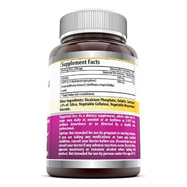 Amazing Formulas 5 HTP Hydroxytryptophan - Made from Griffonia Simplicifolia Seed Extract - Natural Sleep Support - 120 Vegetarian Capsules (Non-GMO,Gluten Free) (100mg)