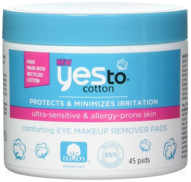 Yes To Cotton Comforting Eye Makeup Remover Pads 45 Count