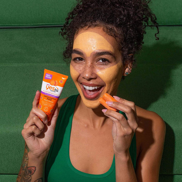 Yes To Carrots NEW Nutrition Boosting 100 Vegan VitaminEnriched Kale Mud Mask  2 Fluid Ounces  For Depleted Skin  Carrots and Kale For Glowing and HealthierLooking Skin