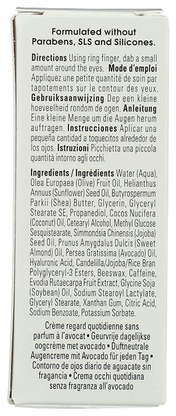 YES TO Avocado Fragrance Free Daily Eye Cream 0.5 FZ