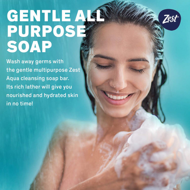 Zest Invigorating Aqua Bar Soap  16 Bars  Refreshing Rich Lather Rinses Your Body Clean and Leaves You Feeling Moisturized with Vitamin E for Smooth Hydrated Skin
