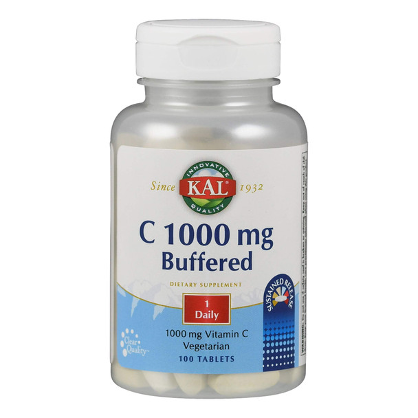 KAL Vitamin C Buffered Sustained Release Tablets, 1000 mg, 100 Count