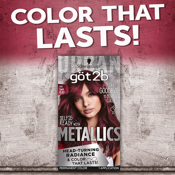 Got2b Metallic Permanent Hair Color M68 Dark Ruby