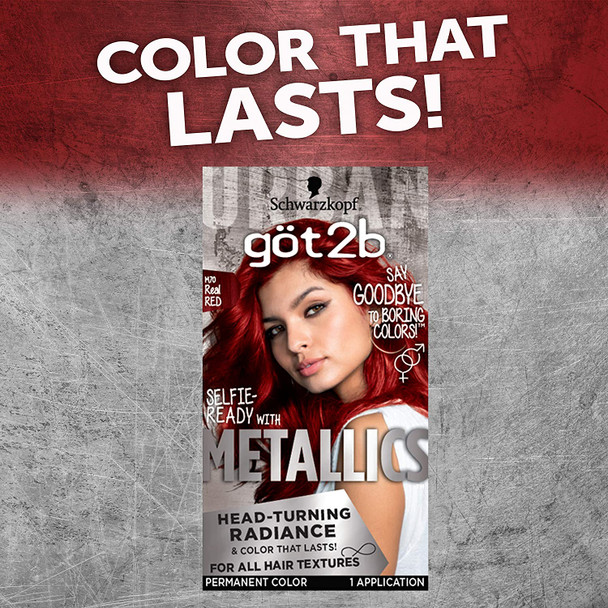 Got2b Metallic Permanent Hair Color M76 Real Red