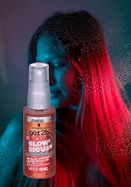 got2b GLOWRIOUS Metallic Shimmer Hair Glitter  Body Glitter Duel Spray 1.69oz Copper