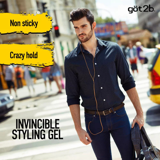 Got2b Ultra Glued Invincible Styling Hair Gel 6 Ounce Pack of 3