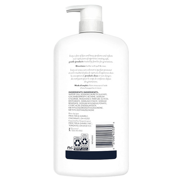 Ivory Clean Coconut Water Scent Body Wash 30 Oz