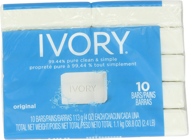 Ivory Original 10Count Bath Size Bars 4 Oz 38.8 Ounce