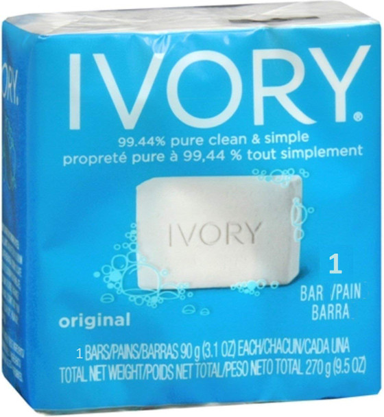 Ivory Bar Soap 3.1 oz bars 3 ea Pack of 5