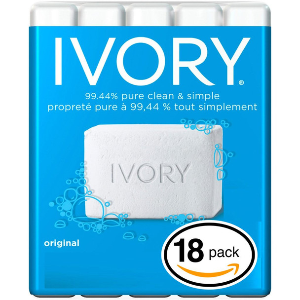 Ivory Bar Bath Soap 3.1oz  3 count Pack of 6