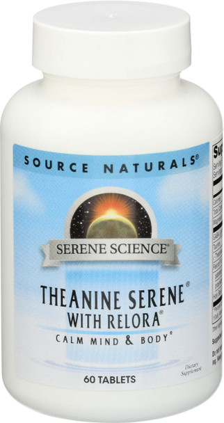 Source Naturals Serene Science Theanine Serene Supplement with Relora, GABA, L-Theanine, Magnesium & More - 60 Tablets