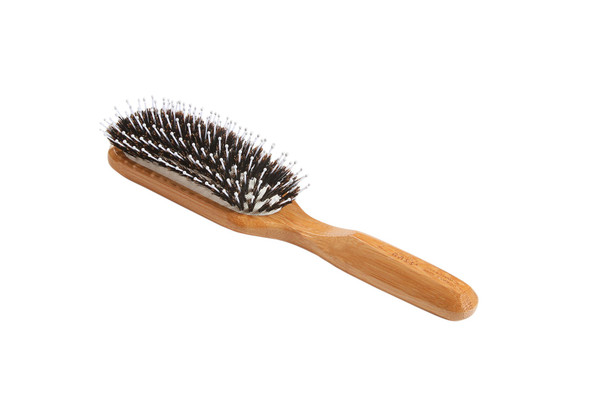Bass Brushes  Shine  Condition  Luxury Grade Hair Brush  Natural Bristle  Professional Style with Pure Bamboo Handle