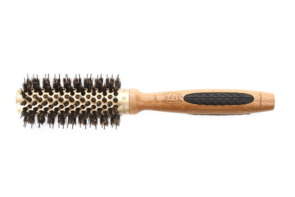 Bass Brushes  Style  Condition Round Hair Brush  100 Natural Bristle  Nylon Pin  Pure Bamboo Handle  Extra Small Tourmaline Ionic Barrel  Model 207