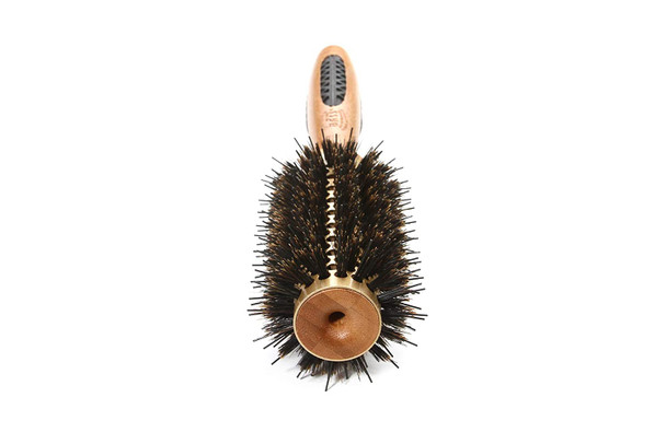 Bass Brushes  Style  Condition Round Hair Brush  100 Natural Bristle  Nylon Pin  Pure Bamboo Handle  Small Tourmaline Ionic Barrel  Model 203