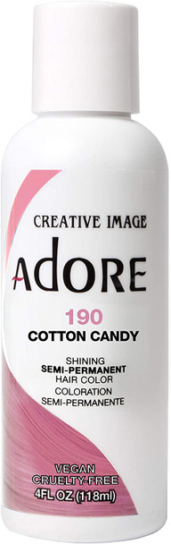 Adore SemiPermanent Haircolor 190 Cotton Candy 4 Ounce 118ml 3 Pack