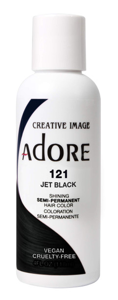 Adore SemiPermanent Haircolor 121 Jet Black 4 Ounce 118ml 2 Pack