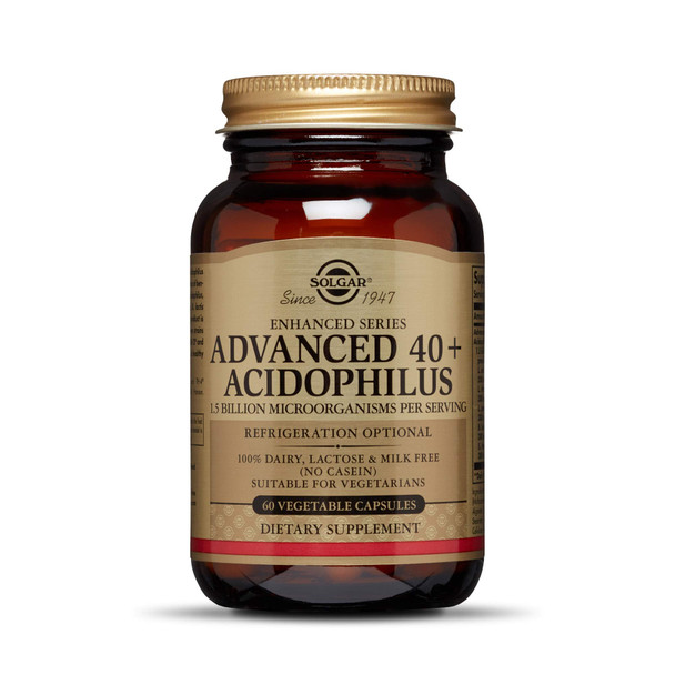 Solgar Advanced 40+ Acidophilus, 60 Vegetable Capsules