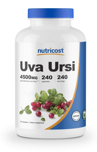 Nutricost Uva Ursi 4500mg, 240 Capsules - Vegetarian Capsules, Gluten Free, Non-GMO