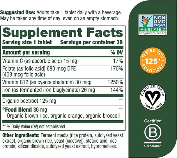 Megafood, Blood Builder 30 Tablets