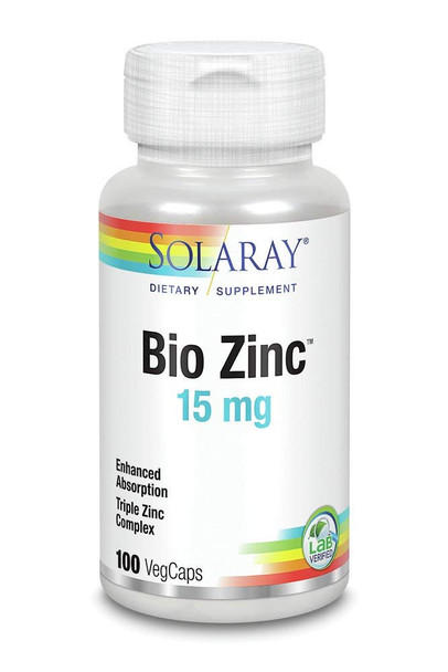 Bio Zinc 15mg Solaray 100 VegCaps