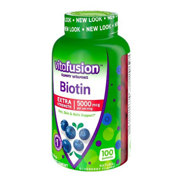 Vitafusion Extra Strength Biotin Gummies Vitamins, 100 ct