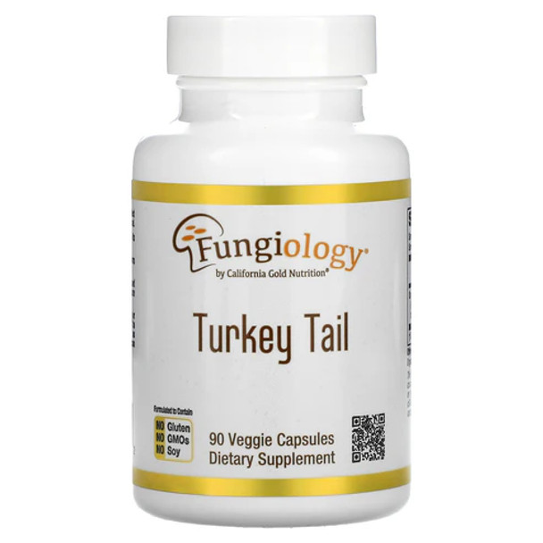 California Gold Nutrition Fungiology, Full-Spectrum Turkey Tail, 90 Plantcaps