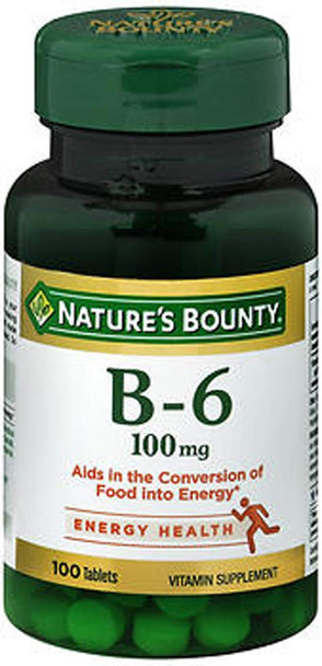 Nb Vit B6 100 Mg Size 100s Nature'S Bounty Vitamin B6 100mg Tablets 100 Count