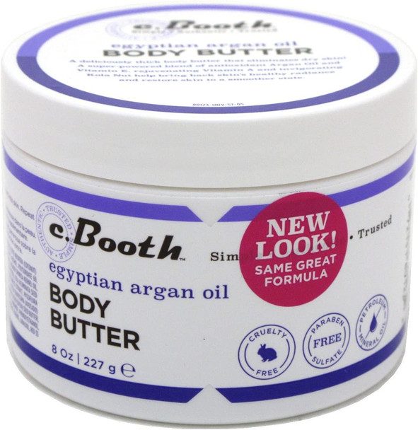 C.Booth Egyptian Argan Oil Body Butter 8 Ounce Jar 235ml 3 Pack