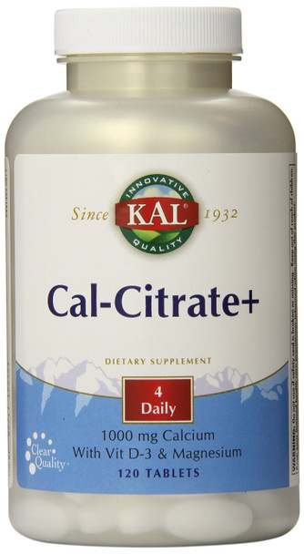 KAL Cal-Citrate Plus Tablets, 1000 mg, 120 Count