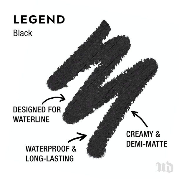 Urban Decay 24/7 Waterline Eye Pencil Legend  Black DemiMatte Eyeliner  LongLasting Waterproof Formula