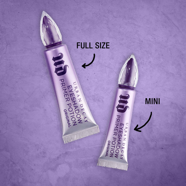 Urban Decay Eyeshadow Primer Potion Original  Pack of 2  AwardWinning Nude Eye Primer for CreaseFree Eyeshadow  Makeup Looks  Lasts All Day  0.33 fl oz  0.16 fl oz Travel Size