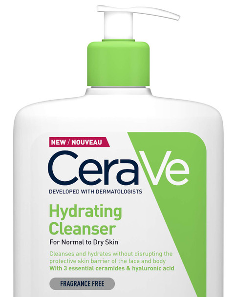 CeraVe Hydrating Cleanser | 1L/35oz | Family-sized Face, Body & Hand Wash with Hyaluronic Acid