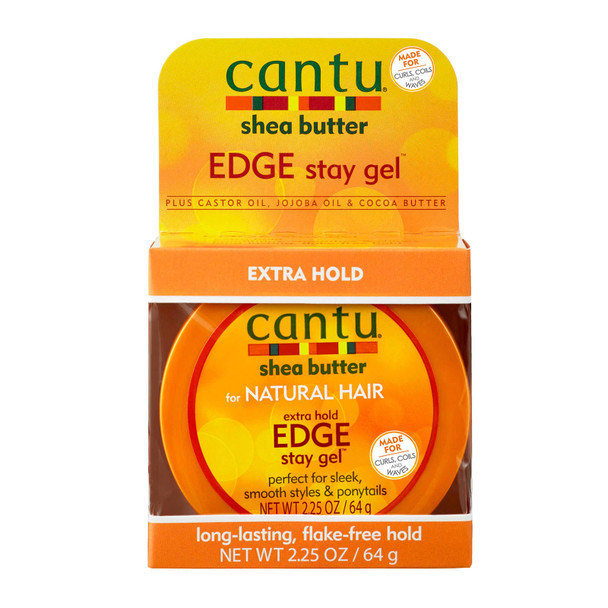 Cantu Shea Butter for Natural Hair Extra Hold Edge Stay Gel, 65 ml