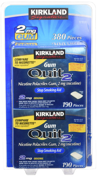 Kirkland Signature Quit Smoking Gum 2 mg 380 Count